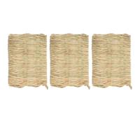 Cndiyald Petit Animal Herbe nat Lapin Littoral tissé de literie de Lapin Nest Hamster Maille Jouet 3pcs