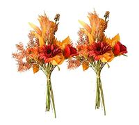 Cndiyald Tournesols artificiels Bouquet de Fleurs artificielles Sunflowers Roses Bouquet décor d'automne Bouquets de mariée Fausses Fleurs de Soie pour Le Porche de Mariage à la Maison