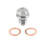 Cndocc35 Bouchon de vidange d'huile magnétique M14x1,5 Rondelles d'écrasement en cuivre CNC Argent pour Universel