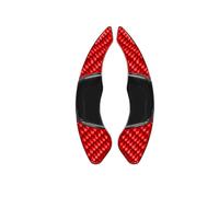 Cndocc35 Lot de 2 palettes de changement de vitesse pour volant, en fibre de carbone ABS, rouge Pour Golf 7 Mk7 13-20 Polo 6C Facelift Aut