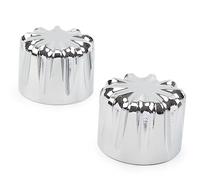 Cndocc35 Paire de cache-écrous d'essieu avant chromés CNC Pour Davidson Touring, Electra Glide, Road Glide, Street Glide, Fat Bob, Night Train, pour (lot de deux)