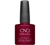 Cndrolage de pain ongles de gel de gel Shellac CND avec brosse courbe rouge / Bourgogne Polon 0,25 fl oz