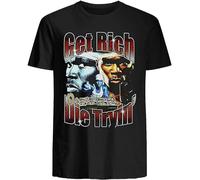 cne 50 Cent T Shirt Get Rich Or Die Tryin' Vintage Shirt Cotton Unisex Black Black Black XL