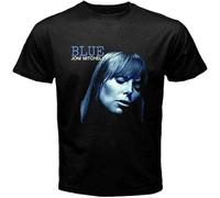 cne QAQ Joni Mitchell Blue Canadian Singer Songwriter Men's Black T-Shirt Black XXL