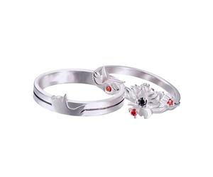 CNERIIE Lot de bagues de couple unisexe édition collector | Grandmaster Lot de 2 bijoux de culture démoniaque en alliage exquis pour les amateurs d'anime