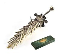 CNfhFRY Épée de Jeu en métal 30 cm avec Support d'exposition - Objet Collection for Cosplay, décoration Bureau et Cadeau for Joueurs