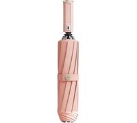 CNfhFRY parapluie, Parapluie pliant compact à ouverture inversée, 10 baleines renforcées, résistant au vent et la pluie, bouton d'ouverture de fermeture automatique(Pink)