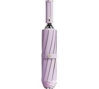 CNfhFRY parapluie, Parapluie pliant compact à ouverture inversée, 10 baleines renforcées, résistant au vent et la pluie, bouton d'ouverture de fermeture automatique(Purple)