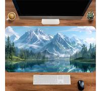 CNfhFRY Tapis de Souris Long for Ordinateur, Motif Magnifique Paysage Montagnes enneigées, Lavable et doté d'une Base antidérapante en Caoutchouc(900x400x3mm)