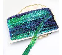 CNFQ Ruban à paillettes élastique et brillant - 10 yards - Pour costume de mariage - En PVC (#12)