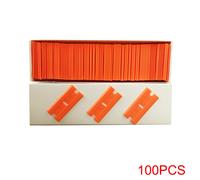Cngzsy 100 Pièces Lames De Rasoir Grattoir De Sécurité Couteau À Colle Nettoyeur De Verre Remplacement Lame En Acier Au Carbone Céramique Étiquettes De Voiture Dissolvant E13 - Type 100pcs Plastic