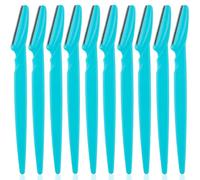 Cnk Lame De Tondeuse À Sourcils Femmes Visage Rasoir Portable Sourcils Épilation Coupe-Épilation Couteau De Sécurité Maquillage Grattoir - Type 10pcs Blue