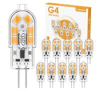 Cnkeeo Ampoule LED G4, LED G4 2W Équivalent 20W Lampe Halogène, Blanc Chaud 3000K 200LM Protection des Yeux Lumineux, non Dimmable, AC/DC 12V Économie Ampoules, 10PCs