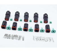cnkf 5 jeux Deutsch DT 4 broches mâle femelle Noir Plug Connecteur étanche fil électrique automatique DT06?4S/DT04?4P