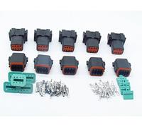cnkf 5 jeux Deutsch DT 8 broches mâle et femelle Noir Plug Connecteur étanche fil électrique automatique DT06?8S/DT04?8P