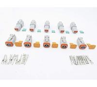 cnkf 5 jeux Deutsch DT Gris 2 broches mâle et femelle Plug Connecteur étanche fil électrique automatique DT06?2S/DT04?2P