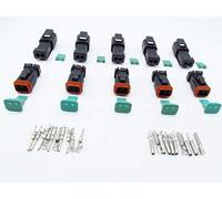 Cnkf 5 jeux Deutsch DT Série 2 Pin Noir Male femelle étanche Auto Connecteurs Dt06-2S/Dt04-2P