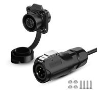 CNLINKO LP12 Connecteur circulaire à 5 broches avec 1 mètre de câble, Connecteur électrique industriel étanche IP68 pour équipement extérieur, Connecteurs cylindriques M12 (5 broches)