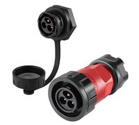 CNLINKO YM-20 Connecteur étanche à un trou avec conception cloisonnée par PIN, connecteur circulaire IP68, connecteur aviation à branchement rapide, connecteur d'alimentation et de données M20 (3 PIN)
