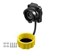 CNLINKO YM-24 RJ45 Connecteurs, Connecteur Double Port 8P8C, Connecteur Circulaire pour Connexions Réseau, Connecteur Étanche IP68, Connecteurs de Signal M24 (Prise RJ45)