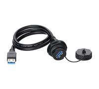 CNLINKO YU-USB3.0 Connecteur imperméable IP65 Connecteur circulaire industriel Connecteur de boîtier PBT Connecteur aviation Connecteur de transfert de données Prise femelle avec câble de 1 m