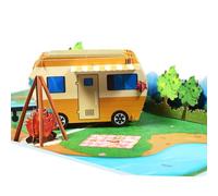 CNLITIHEKA Carte pop-up 3D pour voyage de camping, carte de départ à la retraite, carte pop-up 3D pour femme, mari, maman, papa, fille, fils.