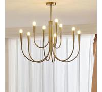 CNMKLM Lustre Doré 9 Têtes Chandelier Moderne Rustique Style Traditionnel Fer forgé pour Cuisine îlot Salon Salle à Manger Chambre à Coucher