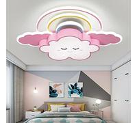 CNMKLM Plafonnier Pour Chambre D'enfant LED À Intensité Variable Avec Télécommande Garçons Filles Plafond Acrylique Nuages Arc-En-Ciel Décoration Chambre Lustre Dessin Animé Chambre D'enfant Table