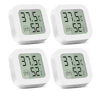 CNMTCCO 4 Pièces Thermomètre Intérieur Petit Hygromètre Numérique Moniteur de Température Thermomètre D'ambiance et Humidimètre pour Le Confort du Bureau à Domicile Thermomètres de Reptile