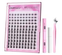 CNMTCCO DIY Faux Cils, 120 Cluster lash Extension Cils, Kit Rehaussement de Cils Personnalisé, Volume Touffes de Cils pour la Maison, Style Manga (8-16 MM Mix)