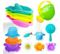 CNMTCCO Jouets de Bain pour Bébés - Lot de 10 Jouets Aquatiques - Cadeau pour Enfants de 1, 2, 3 et 4 Ans - Garçons et Filles