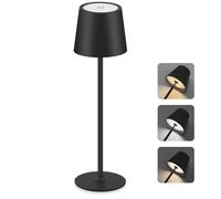 CNMTCCO Lampe de Bureau LED Sans Fil, Réglage Tactile de 3 Températures de Couleur, Hauteur Ajustable, Batterie Rechargeable de 5200 mAh, Pour Salle à Manger, Chambre, Lampe LED Portable étanche
