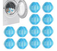 CNMTCCO Lot de 12 balles anti-peluches pour machine à laver - Réutilisables - Élimine les poils d'animaux, les peluches et les peluches - Pour machine à laver et sèche-linge - Bleu
