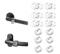 CNMTCCO Lot de 12 butoirs de porte transparents - 6 ronds, 6 en forme de « 8 » - Protection de poignée de porte