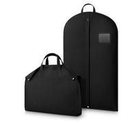 CNMTCCO Lot de 2 sacs à vêtements courts de qualité supérieure - Noir - 100 x 60 cm - Épaisseur du matériau optimisée de 120 g/m² - Pour vêtements, vestes, chemises, robes de soirée - Rangement et