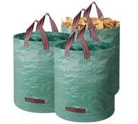 CNMTCCO Lot de 3 sacs à déchets de jardin de 272 l, réutilisables, solides, avec anse, autoportants, imperméables, pliables, adaptés pour les feuilles et les déchets