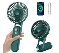 CNMTCCO Mini Ventilateur Portable Rechargeable USB - Turbo Ventilateur de Poche 5 Vitesses, 18H Autonomie Max, Compact et Léger (vert)