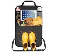 CNMTCCO Organisateur Voiture Enfant, Rangement Voiture Avec Transparente Support pour Tablette, Protege Siege Voiture Enfant Plusieurs Poches avec Rangement Stockage Jouets et livres, Noir