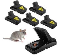 CNMTCCO Pièges à Rats, 6 pièces,pièges à Ressort réutilisables,pièges à Souris en Plastique ABS Haute résistance,pour Usage intérieur et extérieur,pièges à Rats idéaux pour la Maison