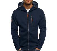 CNNBYYDS Sweat Zippé Homme Gris Veste Sweats à Capuche Homme Capuche Sportswear Sweat Décontracté Hoodie Cardigan Manches Longues Couleur Unie Sweat-Shirt avec Poche Sweat Vêtements