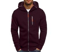CNNBYYDS Sweat Zippé Homme Gris Veste Sweats à Capuche Homme Capuche Sportswear Sweat Décontracté Hoodie Cardigan Manches Longues Couleur Unie Sweat-Shirt avec Poche Sweat Vêtements