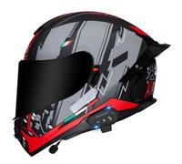 CNNGU Casque Bluetooth pour Moto Casque Intégral Flip Up, Casque Modulaire Flip-Type à Double Visière Solaire, Casque Certifié Dot/ECE