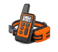 CNNONE Collier de Dressage pour Chien 500m Dispositif d'entraînement de contrôle Vibration/Impulsion électrostatique/Avertissement arrêt aboiement dissuasif étanche Orange