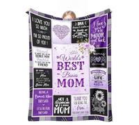 cnnouart Cadeau bonus pour maman - Couverture de la part de sa fille, fils, belle-mère, cadeau d'anniversaire, de fête des mères, de Noël, d'anniversaire pour belle-mère (130 x 180 cm)