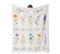 cnnouart Cadeaux chrétiens pour femme, couverture chrétienne avec fleurs, cadeaux inspirants pour sœur, fille, maman (150 x 230 cm)