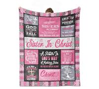 cnnouart Cadeaux chrétiens pour femme, sœur chrétienne, amis, jeté de lit, cadeaux inspirants pour fille (150 x 200 cm)