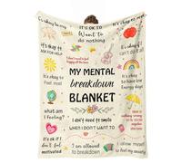 cnnouart Cadeaux inspirants - Jeté positif avec affirmations quotidiennes, thérapie/conseil pour le bureau/décoration (130 x 150 cm)