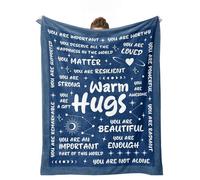 cnnouart Cadeaux inspirants pour femme - Couverture douce et chaude avec inscription « Thinking of You », cadeau unique pour collègues de travail (150 x 200 cm)