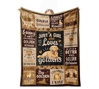 cnnouart Couverture cadeau Golden Retriever pour femme - Couverture décorative pour les amateurs de golden retriever (100 x 130 cm)
