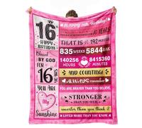 cnnouart Sweet 16 Couverture pour filles, cadeaux d'anniversaire pour femme/elle, cadeaux d'anniversaire pour maman/fille/amie/sœurs (150 x 230 cm)
